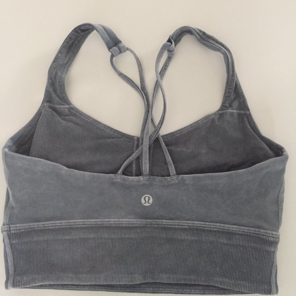 Lululemon Washed Denim Longline Sports Bra - Picture 2 of 2